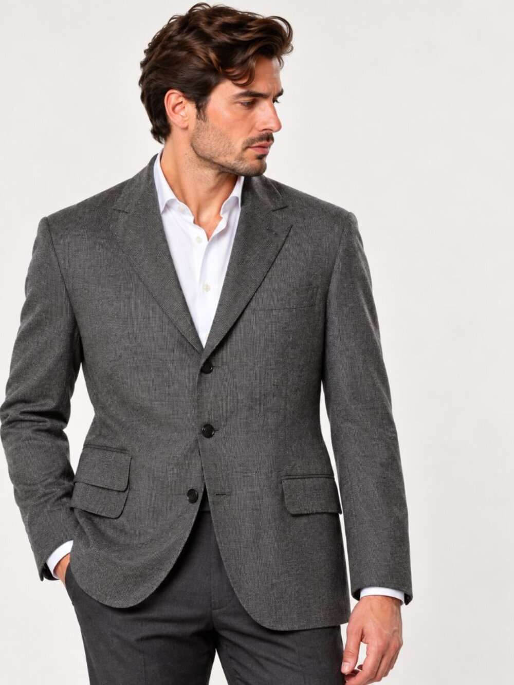 $5235 NWOT  Brunello Cucinelli Men's Grey Virgin Wool Blazer Size 40 IT50